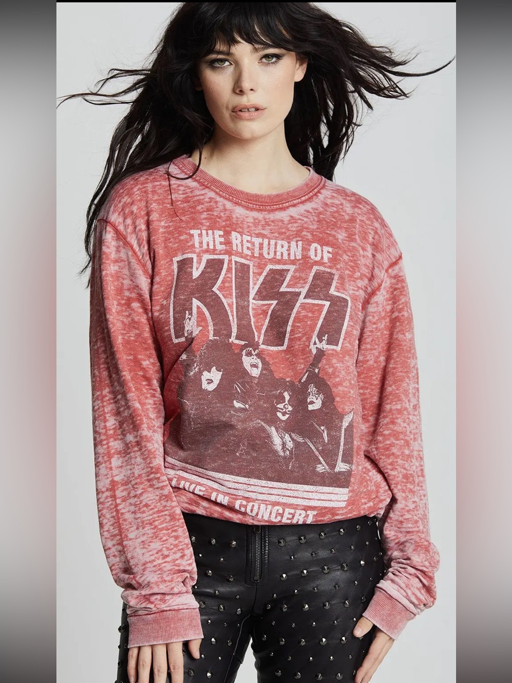 KISS The Return Tour Burnout Sweatshirt RECYCLED KARMA